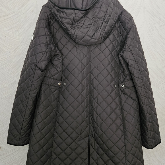 Ralph Lauren Quilted Hooded Puffer Coat in Charcoal M - Picture 10 of 11